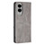 Samsung Galaxy S25 Edge 5G Rhombus Texture Magnetic Leather Phone Case - Grey
