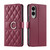Samsung Galaxy S25 Edge 5G Ring Buckle Rhombic Leather Phone Case - Red