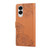 Samsung Galaxy S25 Edge 5G Rose Flower Embossed 3-Card Slots Leather Phone Case - Brown
