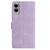 Samsung Galaxy S25 Edge 5G Rose Flower Embossing Pattern Leather Phone Case - Light Purple