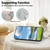 Samsung Galaxy S25 Edge 5G Round Buckle Zipper Wallet Leather Phone Case with Crossbody Strap - Sky Blue