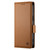 Samsung Galaxy S25 Edge 5G Side Buckle Magnetic Frosted Leather Phone Case - Brown
