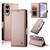 Samsung Galaxy S25 Edge 5G Side Buckle Magnetic Frosted Leather Phone Case - Rose Gold
