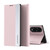 Samsung Galaxy S25 Edge 5G Side Electroplated Adsorption Leather Phone Case - Pink