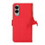 Samsung Galaxy S25 Edge 5G Side-Magnetic TJ Genuine Leather RFID Phone Case - Red
