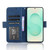 Samsung Galaxy S25 Edge 5G Skin Feel Calf Texture Card Slots Leather Phone Case - Blue