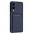 Samsung Galaxy S25 Edge 5G Skin Feel Card Contrast Color Button TPU Phone Case - Dark Blue