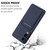 Samsung Galaxy S25 Edge 5G Skin Feel Card Contrast Color Button TPU Phone Case - Dark Blue