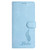 Samsung Galaxy S25 Edge 5G Skin Feel Embossed Feather Leather Phone Case - Light Blue