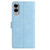 Samsung Galaxy S25 Edge 5G Skin Feel Embossed Feather Leather Phone Case - Light Blue