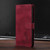 Samsung Galaxy S25 Edge 5G Skin Feel Embossed Feather Leather Phone Case - Red