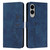 Samsung Galaxy S25 Edge 5G Skin Feel Heart Embossed Leather Phone Case with Long Lanyard - Blue Samsung Galaxy S25 Edge 5G Skin Feel Heart Embossed Leather Phone Case with Long Lanyard - Blue