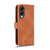Samsung Galaxy S25 Edge 5G Skin Feel Magnetic Flip Leather Phone Case - Brown Samsung Galaxy S25 Edge 5G Skin Feel Magnetic Flip Leather Phone Case - Brown