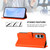 Samsung Galaxy S25 Edge 5G Skin Feel Solid Color Leather Phone Case with Lanyard - Orange