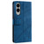 Samsung Galaxy S25 Edge 5G Skin Feel Splicing Leather Phone Case - Blue