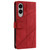 Samsung Galaxy S25 Edge 5G Skin Feel Splicing Leather Phone Case - Red Samsung Galaxy S25 Edge 5G Skin Feel Splicing Leather Phone Case - Red