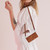Samsung Galaxy S25 Edge 5G Skin Feel Stripe Pattern Leather Phone Case with Long Lanyard - Brown