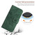 Samsung Galaxy S25 Edge 5G Skin Feel Sun Flower Embossed Flip Leather Phone Case with Lanyard - Green