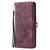 Samsung Galaxy S25 Edge 5G Skin Feel Totem Embossed Leather Phone Case - Wine Red