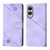 Samsung Galaxy S25 Edge 5G Skin-feel Embossed Leather Phone Case - Light Purple