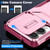Samsung Galaxy S25 Edge 5G Sliding Camshield Phone Case - Pink + Rose Red