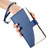 Samsung Galaxy S25 Edge 5G Stitching Multi-card Zipper Wallet Leather Phone Case with Short Strap - Dark Blue