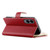 Samsung Galaxy S25 Edge 5G Stitching Multi-card Zipper Wallet Leather Phone Case with Short Strap - Red