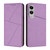 Samsung Galaxy S25 Edge 5G Strong Magnetic Frosted Flip Leather Phone Case - Light Purple