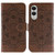 Samsung Galaxy S25 Edge 5G Sun Mandala Embossing Pattern Phone Leather Case - Brown