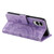 Samsung Galaxy S25 Edge 5G Totem Flower Embossed Leather Phone Case with Lanyard - Purple