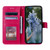Samsung Galaxy S25 Edge 5G Totem Flower Embossed Leather Phone Case with Lanyard - Red