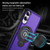 Samsung Galaxy S25 Edge 5G TPU Hybrid PC Magnetic Holder Phone Case - Dark Purple