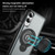 Samsung Galaxy S25 Edge 5G TPU Hybrid PC Magnetic Holder Phone Case - Grey