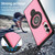 Samsung Galaxy S25 Edge 5G TPU Hybrid PC Magnetic Holder Phone Case - Pink
