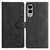 Samsung Galaxy S25 Edge 5G Triangles Embossed Leather Phone Case - Black