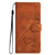 Samsung Galaxy S25 Edge 5G Triangles Embossed Leather Phone Case - Brown
