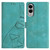 Samsung Galaxy S25 Edge 5G Triangles Embossed Leather Phone Case - Green