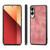 Samsung Galaxy S25 Edge 5G Vintage Leather PC Back Cover Phone Case - Pink