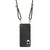 Samsung Galaxy S25 Edge 5G Vintage Leather PC Back Cover Phone Case with Crossbody Strap - Black