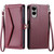 Samsung Galaxy S25 Edge 5G Wallet Multi-card Slot Leather Phone Case with Lanyard - Wine Red