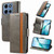 Moto G 2025 CaseNeo Splicing Dual Magnetic Buckle Leather Phone Case - Gray