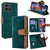 Moto G 2025 Color Stitching Skin Feel Leather RFID Blocking Phone Case - Green