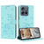 Moto G 2025 Embossed Kitten Phone Leather Case with Lanyard - Mint Green