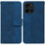 Moto G 2025 Geometric Embossed Leather Phone Case - Blue