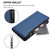 Moto G 2025 Magnetic Closure 9 Card Slots Zipper Leather Case with Hand Strap - Dark Blue