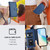 Moto G 2025 Magnetic Closure 9 Card Slots Zipper Leather Case with Hand Strap - Dark Blue
