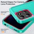 Moto G 2025 Rugged PC + Silicone Phone Case with Holder - Light Green+Rose Red