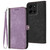 Moto G 2025 Side Buckle Double Fold Hand Strap Leather Phone Case - Purple