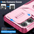 Moto G 2025 Sliding Camshield Holder Phone Case - Pink + Rose Red