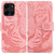 Moto G 2025 Tiger Embossing Pattern Leather Phone Case - Pink